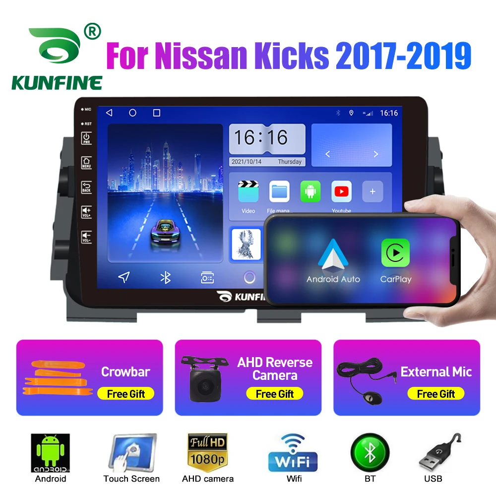 10.33 Inch Car Radio For Nissan Kicks 2017-2019 2Din Android Octa Core Car Stereo DVD GPS Navigation Player QLED Screen Carplay