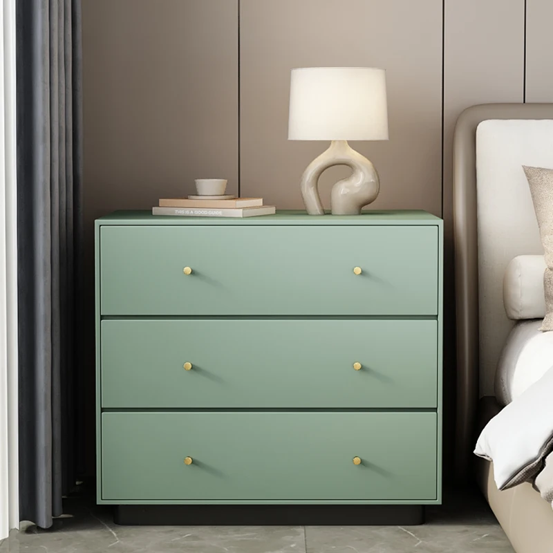 

Luxury Trendy Style Nightstands Modern Aesthetic Premium Storage Bedside Table With Drawers Mesita De Noche Bedroom Furniture