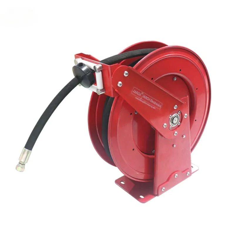 Self-retracting garden air water hydraulic 100ft hose reel heavy duty pressure wash hose reel