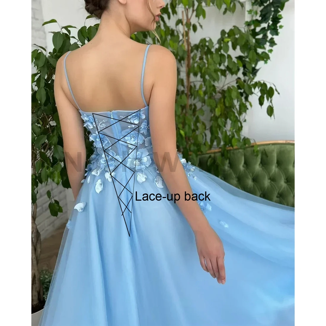 Elegant A-Line Prom Evening Dresses Tulle Appliques Women Party Wedding Ball Gowns Customized