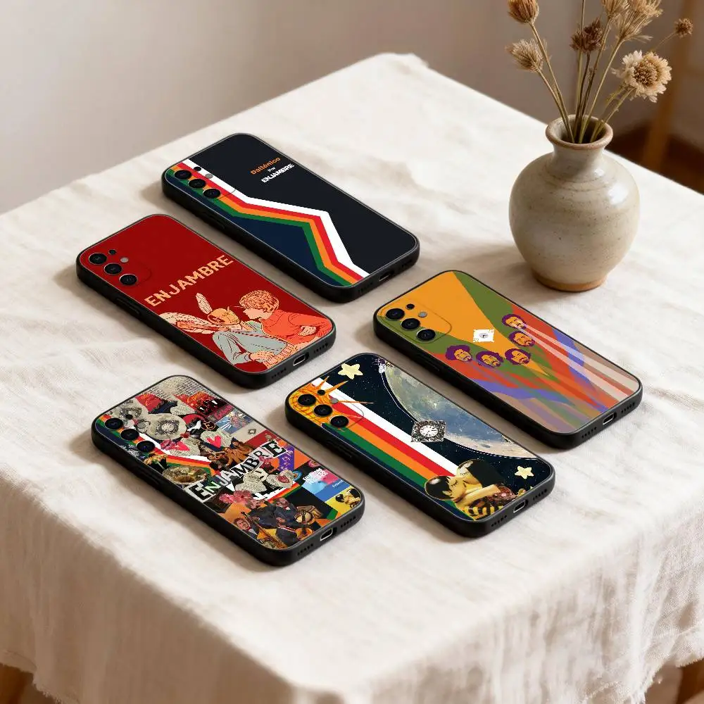 Funda para teléfono TV ENJAMBRE Daltonico para Samsung S26,25,24,23,22,21,20,30,Ultra,Plus,Fe,Lite, carcasa negra
