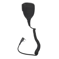 Handheld Walkie Talkies Speaker Mic, 2 Pin Remote Shoulder Microphone with Reinforced Cable, 3.5mm Earpiece Jack for Two W