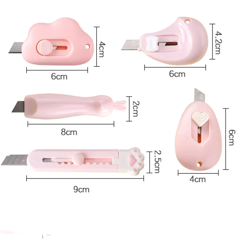 Mini Cute Utility Knife Paper Knife smontaggio Express Knife Box Opener studenti Cartoon Portable Hand Knife KTXD071