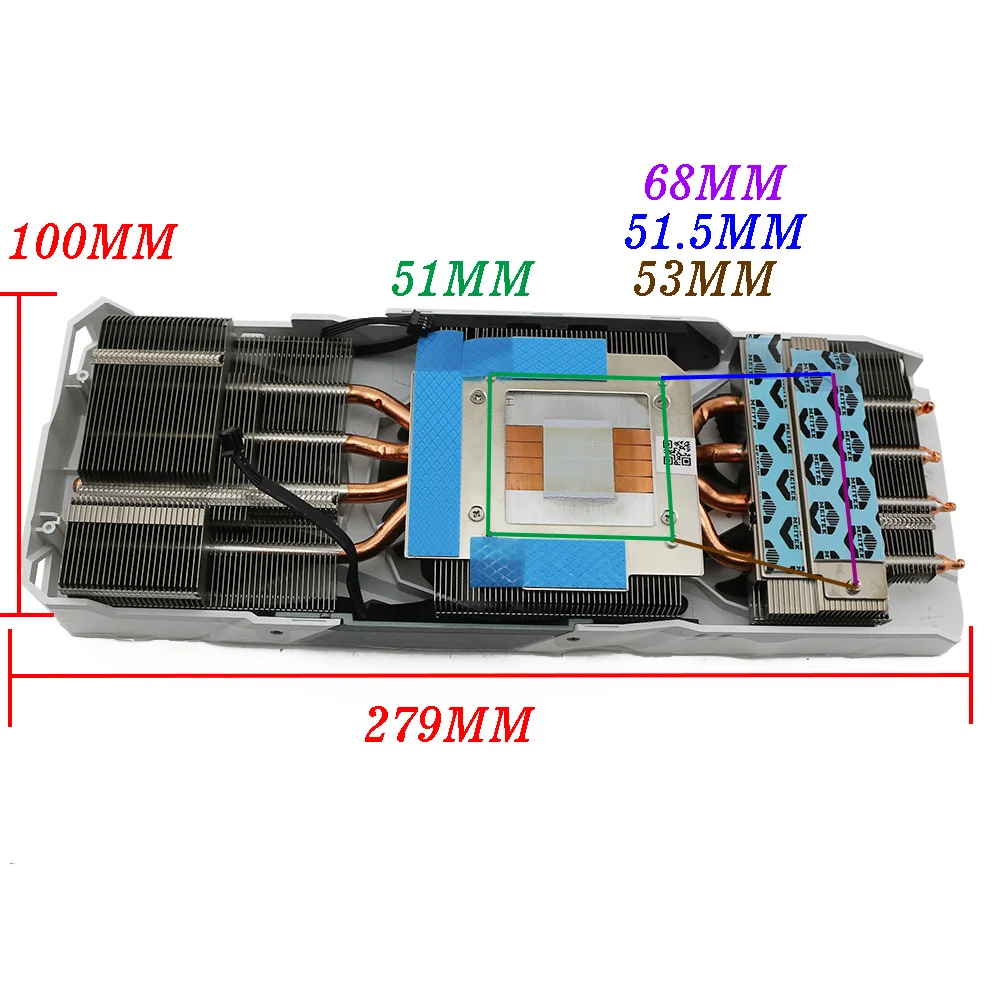 Imagem -04 - Dissipador de Substituição para Placa Gráfica com Ventilador para Gigabyte Rtx2060 s Refrigerador Gpu Branco Dissipador de Calor para Gigabyte Rtx 2060 Super Gaming oc 3x