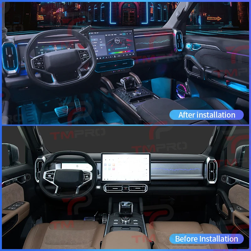 TMPRO 64-color LED ambient light suitable for 2023-2024 JETOUR Travelers T2 front passenger car interior decoration