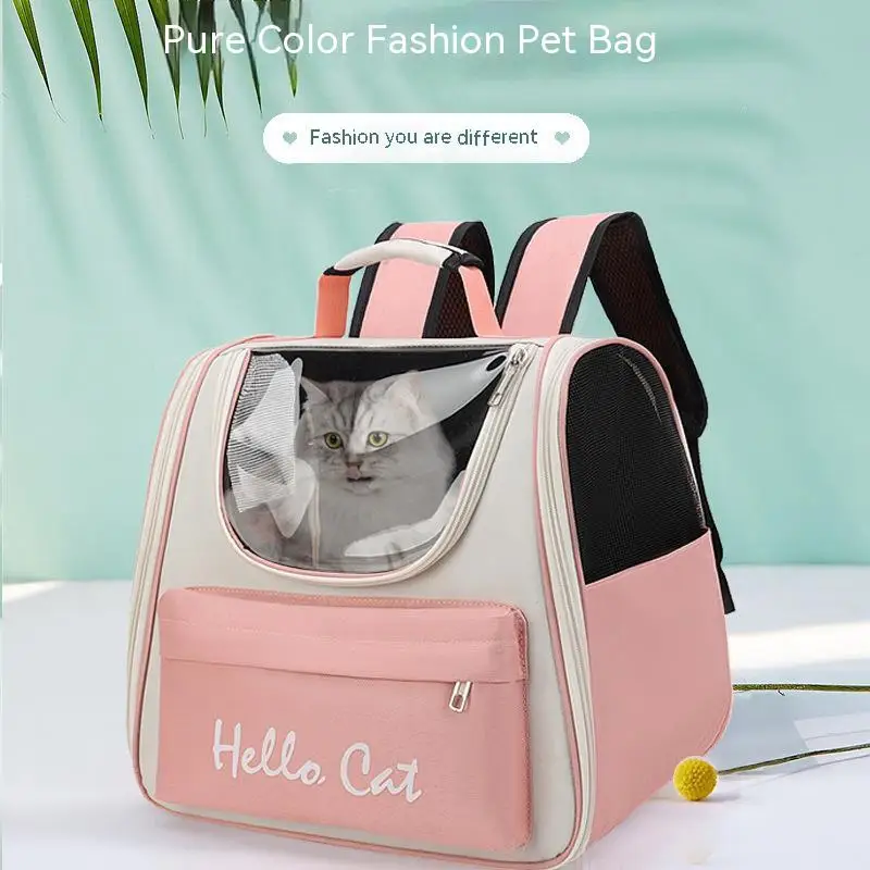 

Cat Outdoor Carrier Bag Breathable Portable Cat Backpack Travel Transparent Bag For Cats Dogs Carrying Pet Supplies