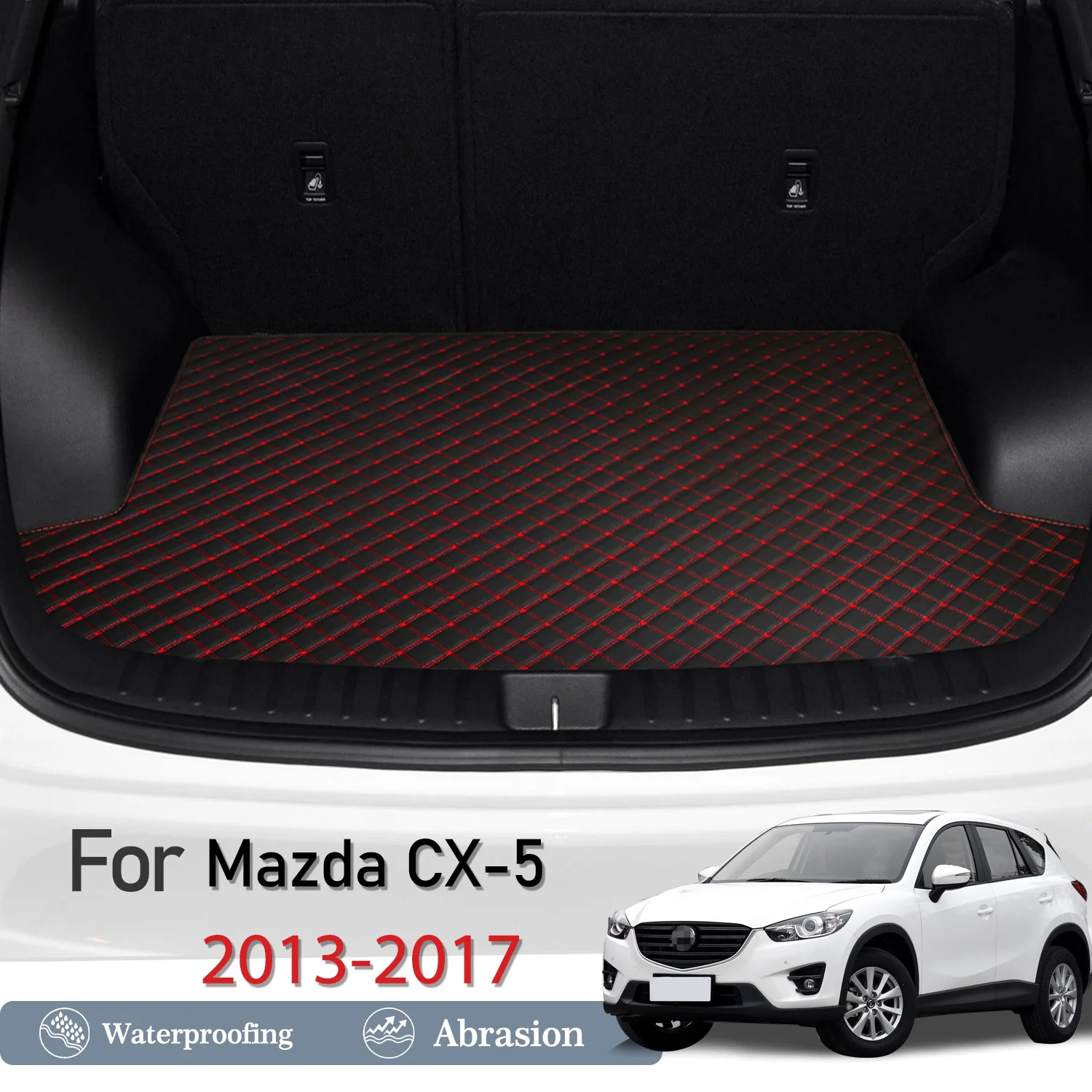 

New Artificial Leather Car Trunk Mat Rear Trunk Cargo Protective Mat Car Interior Accessories For Mazda CX-5 2013-2017