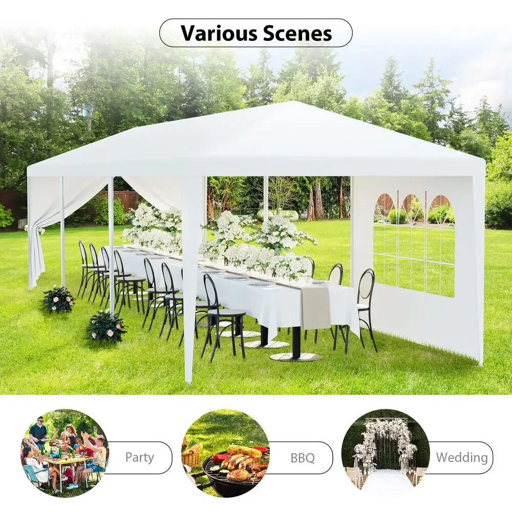 10'x30' White Outdoor Gazebo Canopy Wedding Party Tent 8 Removable Walls 8