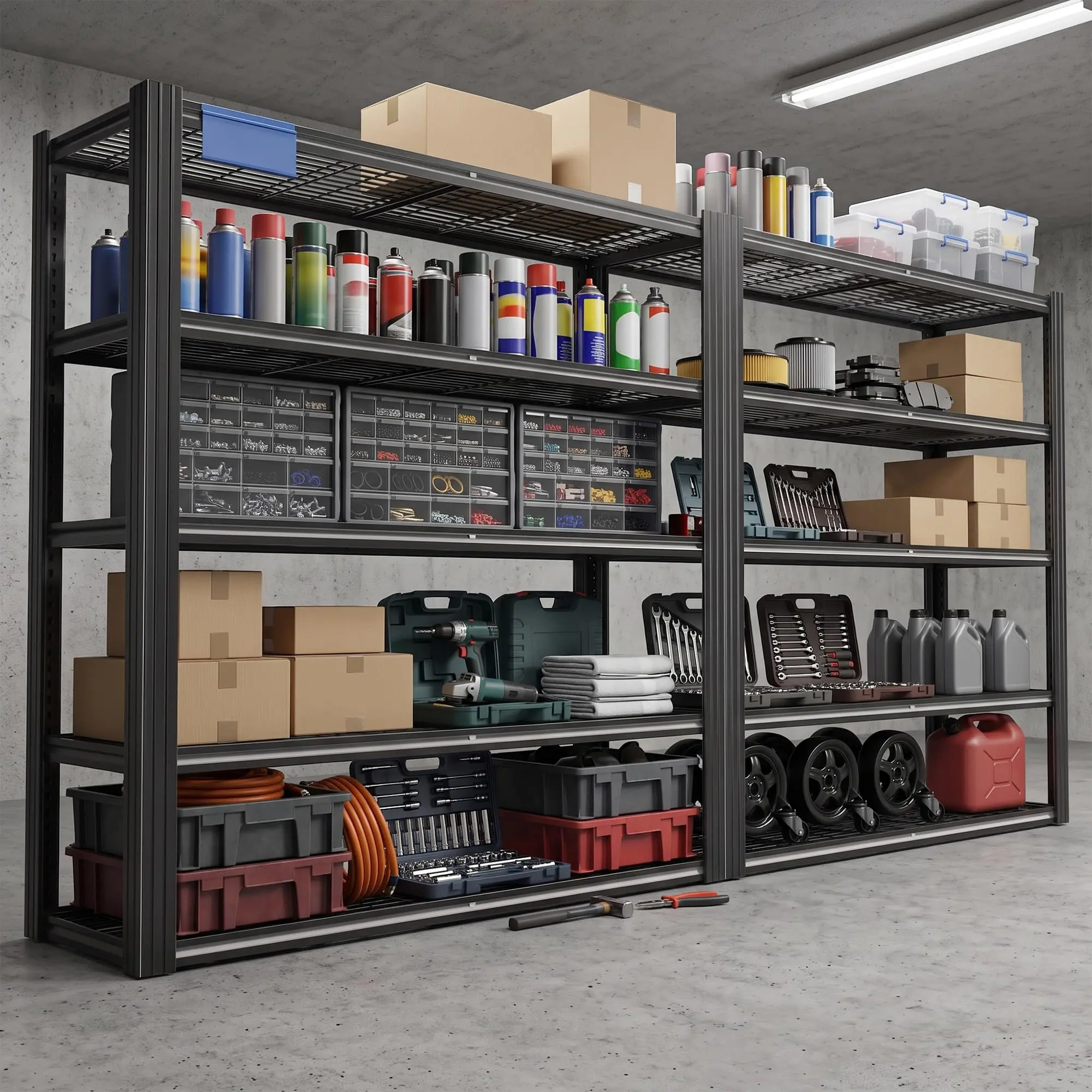 5-Tier Heavy Duty Metal Storage Shelving Rack