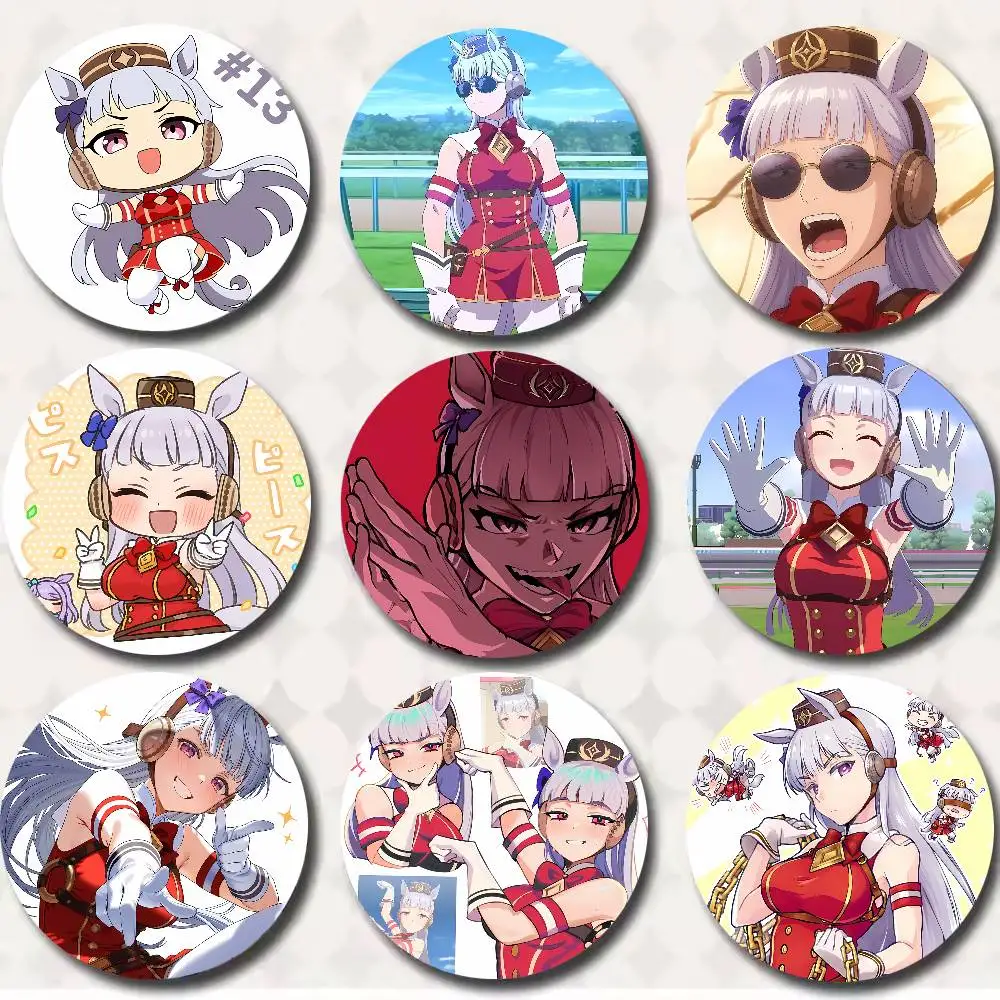 

Funny meme Gold Ship U-maMusume Anime Badge , Chibi Cool Pose Brooch, Collectible Lapel Pin for Horse Girl Fans Backpack Decor