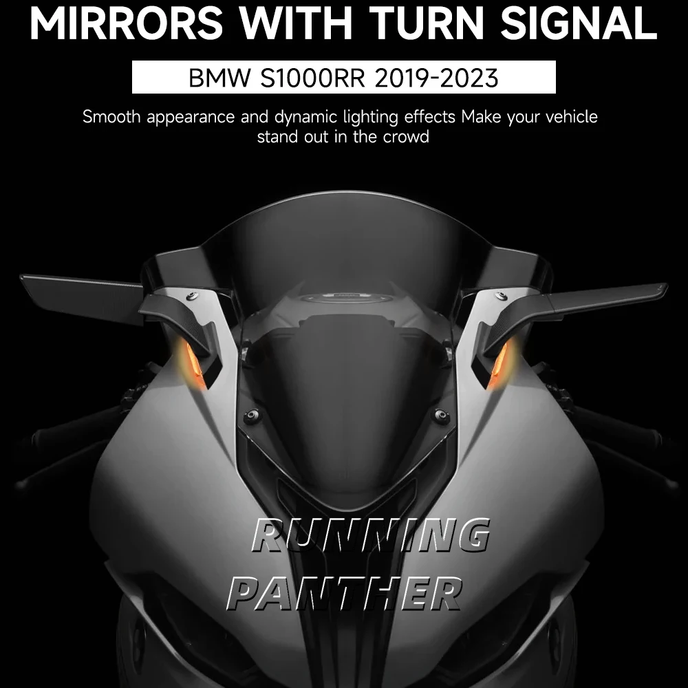 Motorcycle Rearview Rear View Side Mirrors With LED Turn Signal Light For BMW S1000RR S1000 RR S 1000 RR s1000rr 2019-2023 2022