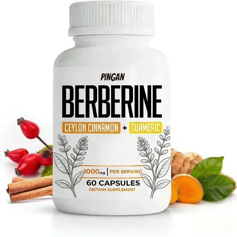 Berberine Capsules Contain Ceylon Cinnamon and Turmeric for Immune System Health Support