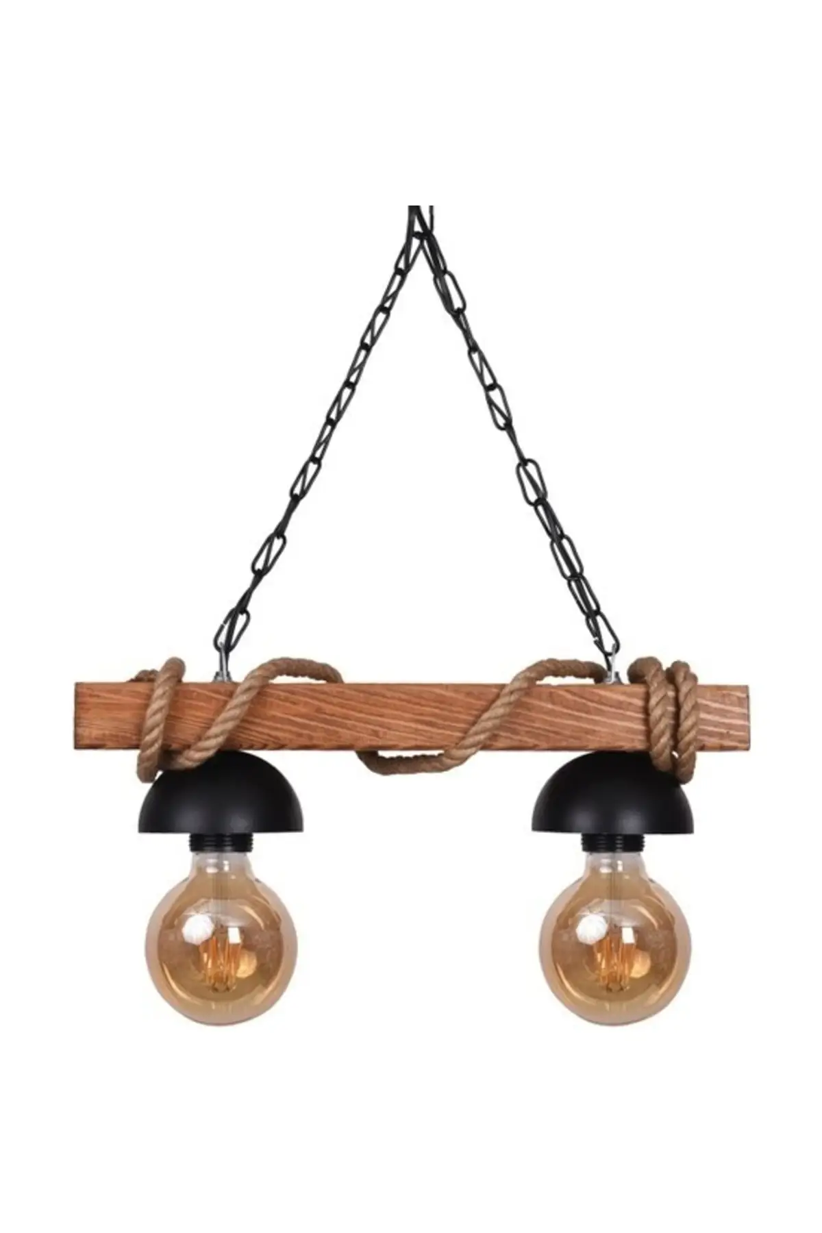 Wooden Chandelier 2 Li Rope Chandelier Rustic