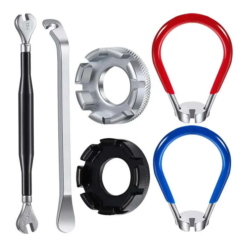 

A51Q-Bicycle Spoke Wrench Bike Spoke Tool 1 Piece Tire Lever Bike Rim Correct Kit Cycling Pocket Tools Bicycle Repair Tool Kit