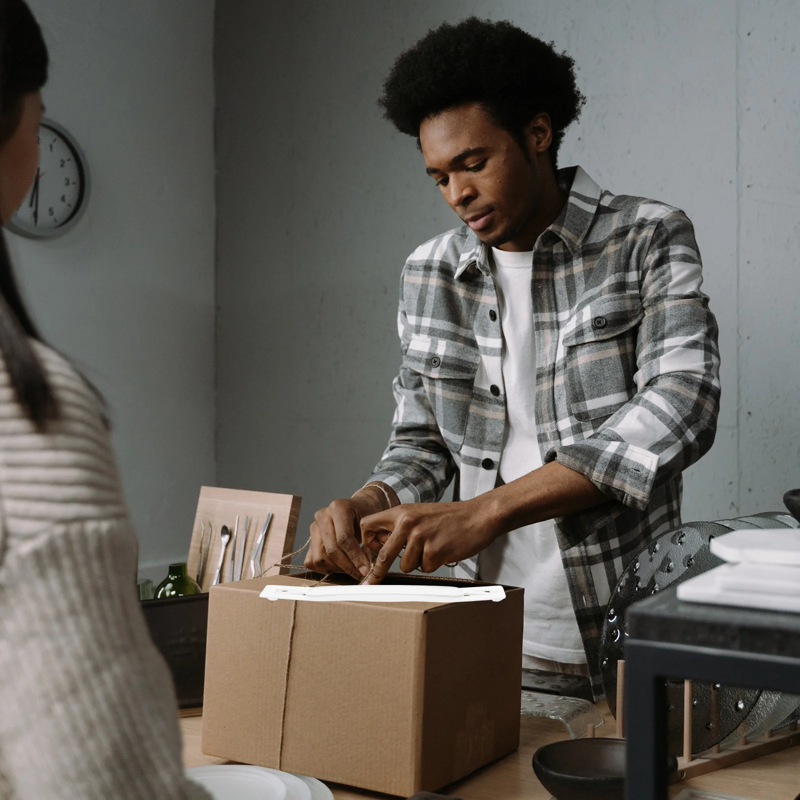 100 set per il trasporto della maniglia di spedizione Maniglia di plastica fai da te Maniglia di sollevamento Maniglie di scatola di cartone di fornitura