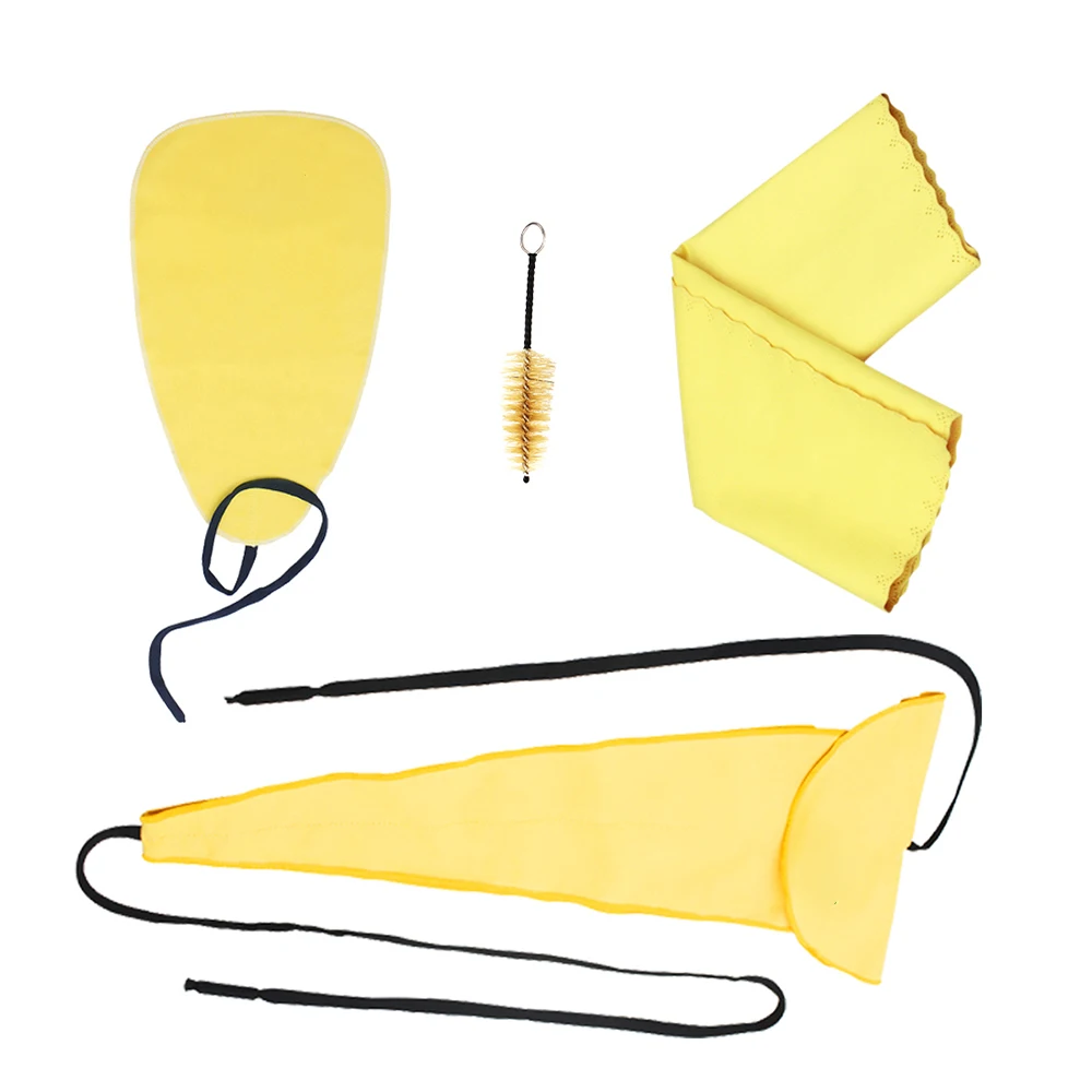 Saxophone Sax Cleaning Care Kit 3pcs Cleaning Cloth + Mouthpiece Brush Musical Instrument Maintenance Tool