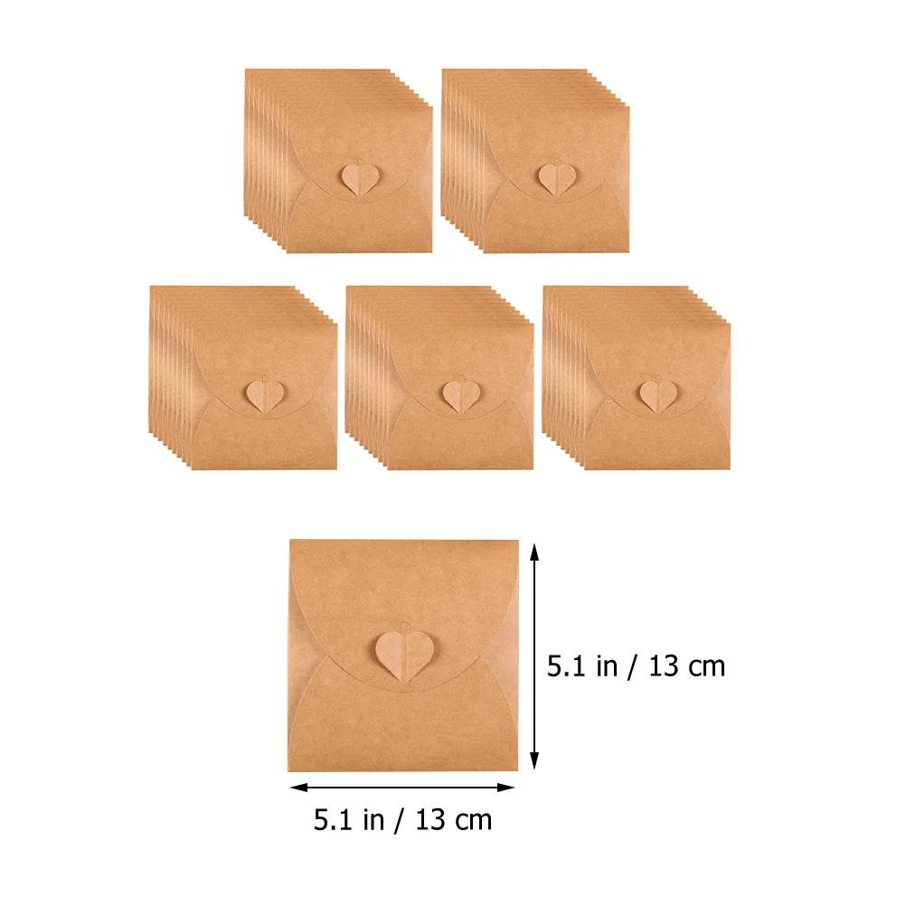 

50Pcs Kraft Paper Cd Dvd Sleeves Envelopes Storage Cases Holder Heart Button Protects Against Scratches Dust for Movie Music