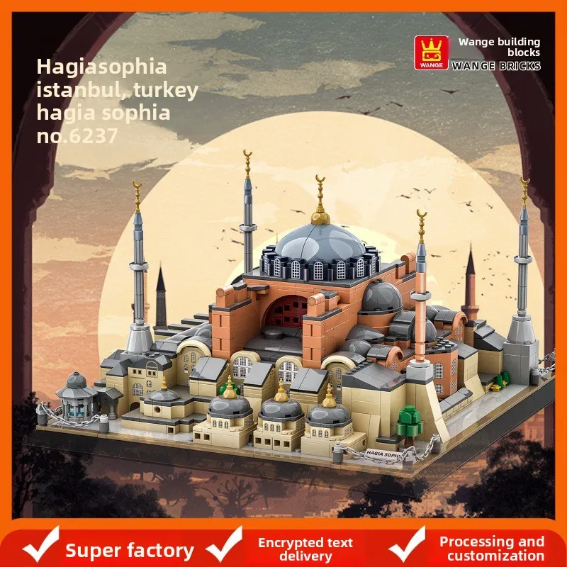 

Istanbul Hagia Sophia Mosque Church Micro Blocks Byzantine Architecture Decor Educational Toy Gift for6-12Kids&Heritage Lovers