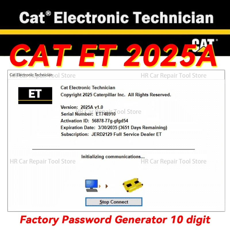 For Cat ET 2025A 2019A+Keygen Electronic Technician Diagnostic Software Caterpillar engines and machines