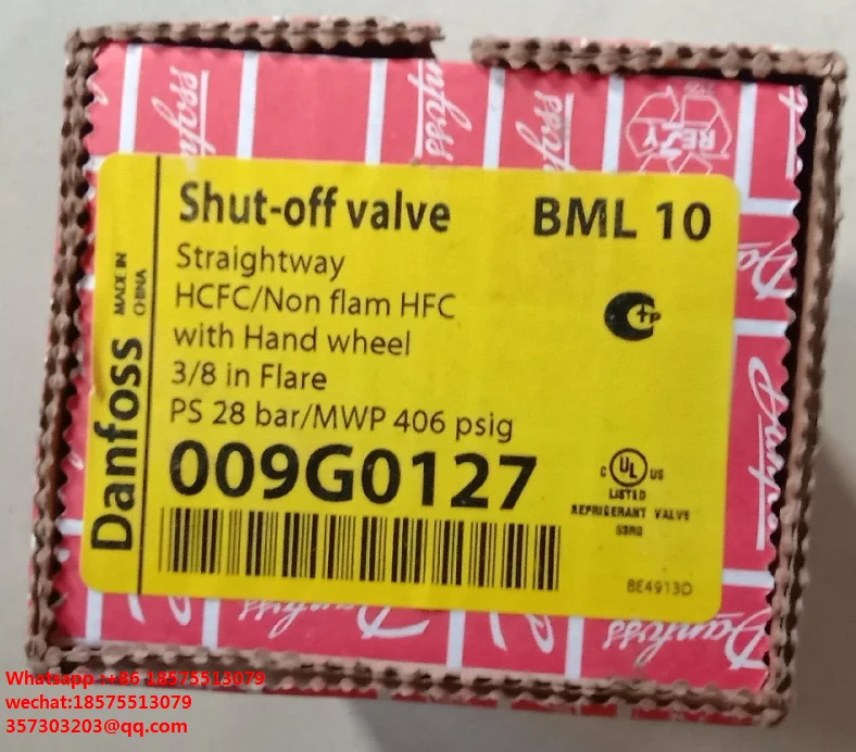 

For Danfoss BML 10 009G0127 Globe Valve, 3/8 in Flare, New