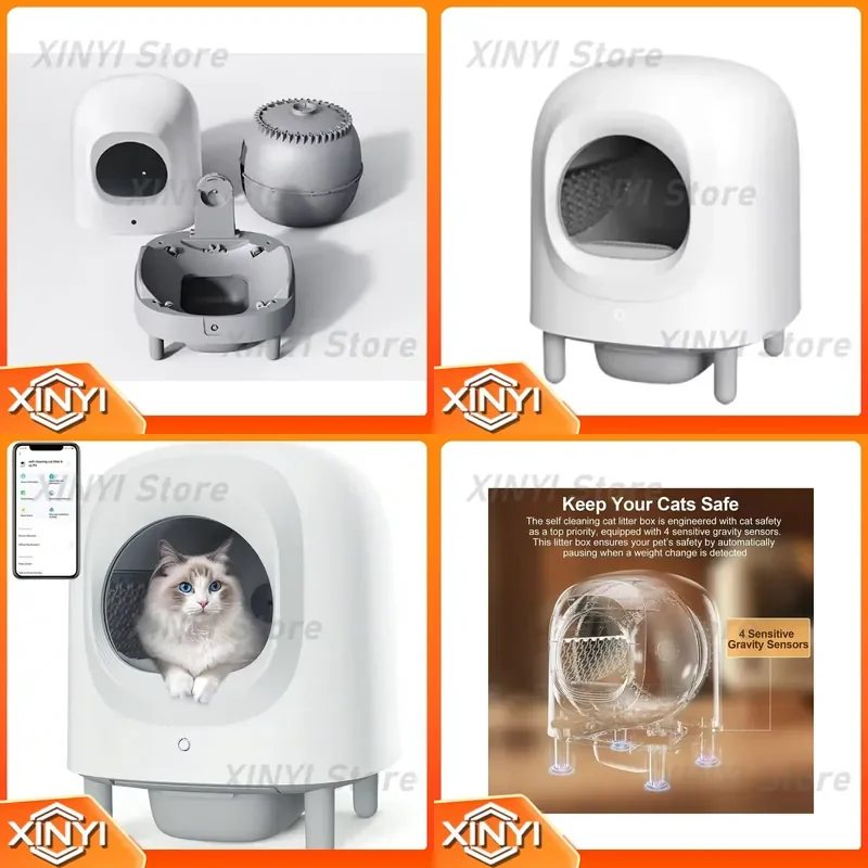 Fully Automatic Cat Litter Box Second Generation Pro Intelligent Electric Self Cleaning Litter Machine for Cats