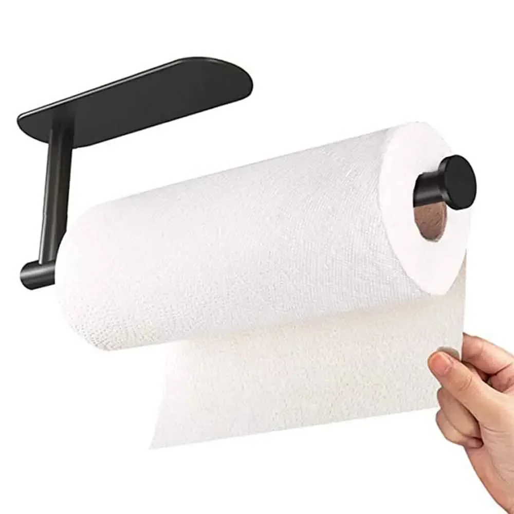 Bathroom Kitchen Paper Roll Holder Bath Towel Holder No Punching Toilet Paper Holder Self Adhesive Toilet Roll Paper Holders