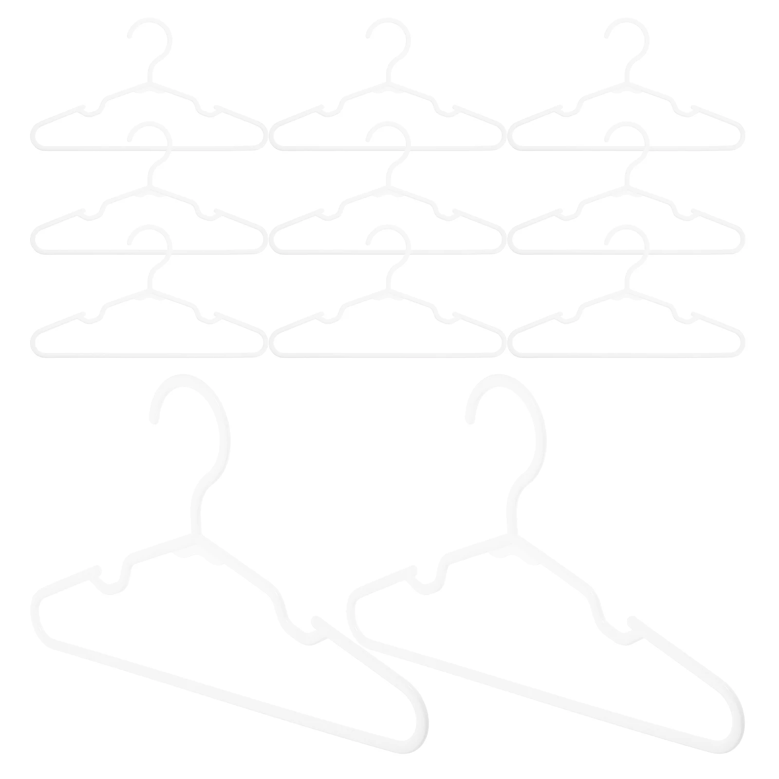 

50pcs Children Hangers Baby Clothes Drying Rack No Trace Design Non White Plastic Closet ganizers Space Saving Travel
