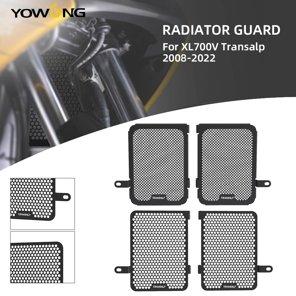 

For Honda 700 XL 700V TRANSALP 2008-2022 XL700V Transalp Motorcycle Radiator Guard Grille Oil Radiator Shield Protection Cover