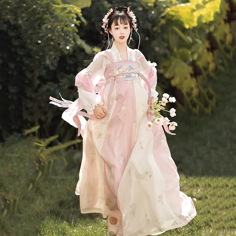 

Chinese Style Hanfu Pink Cosplay Costumes Dresse For Woman Stage Wear Dance Hanfu Dress Graduation Prom Formal Birthday Gift