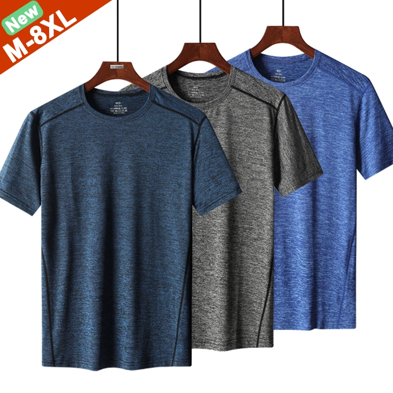 Big Size 6XL 7XL 8XL T-Shirts Men Summer Male Tshirt Casual Basic Tee Shirts Sporty Tops Tees Man Clothing Raglan Sleeve T Shirt