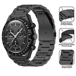 20Mm Massief Roestvrijstalen Band Voor Omegaxswatch Moonswatch Quick Release Mannen Vrouwen Mode Horloge Band Vervangende Onderdelen