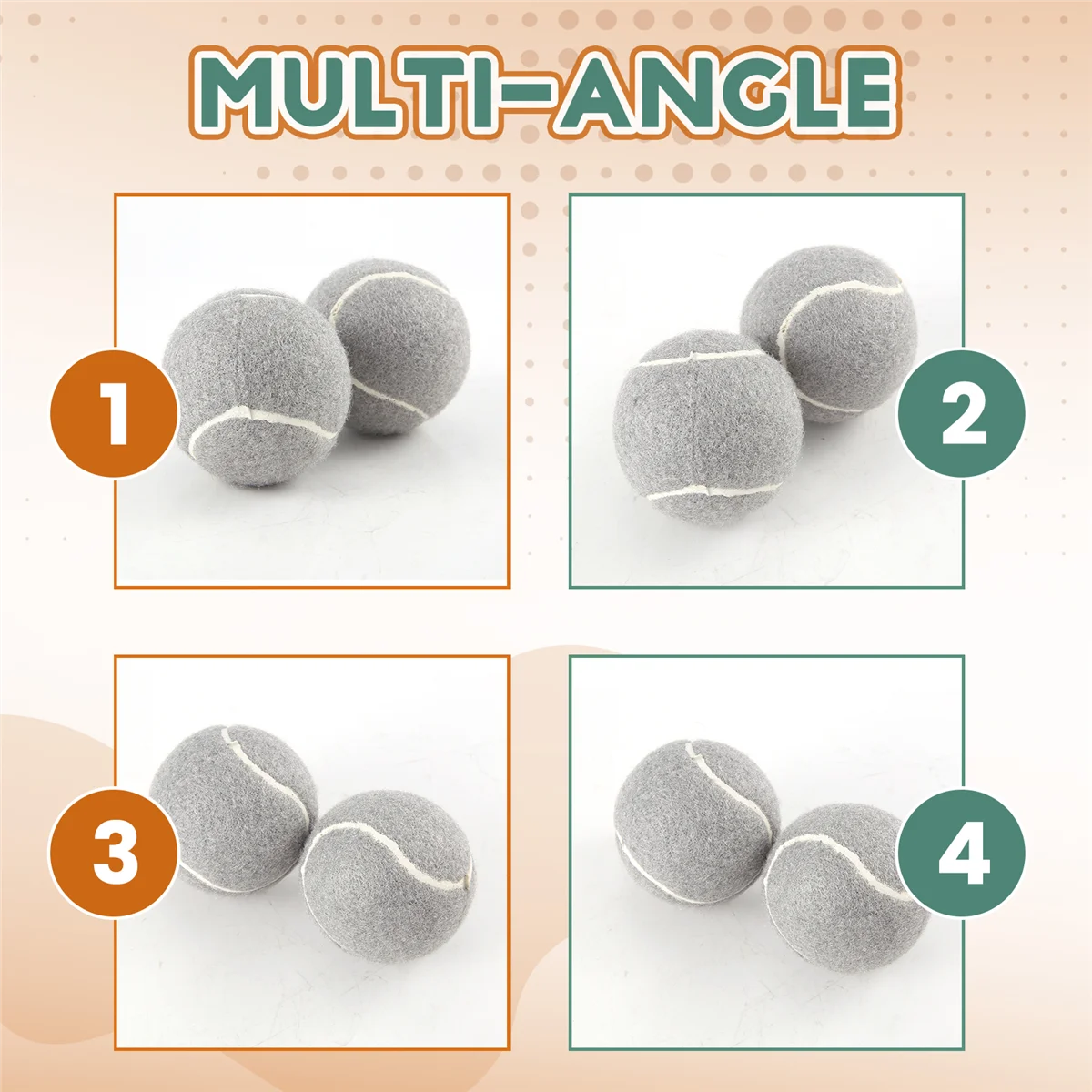 

ABAZJ 2 PCS Precut Walker Tennis Ball for Furniture Legs and Floor Protection, Heavy Duty Long Lasting Felt Pad Covering,Grey