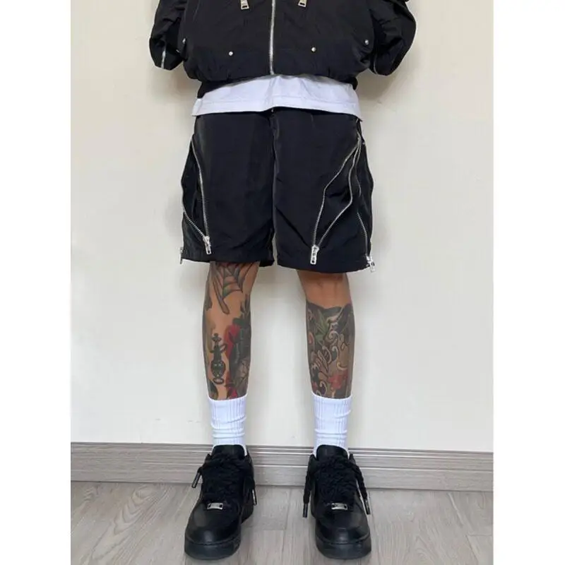 Men Casual Bermuda Shorts Loose Wide Leg Lightweight Summer Mid Length Streetwear Fashion Relaxed Fit Daily Shorts