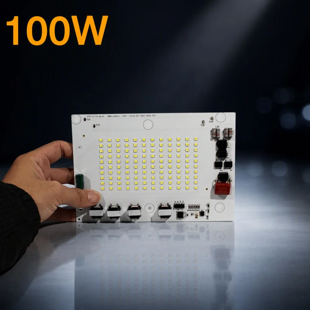 High-Power LED Chip 300W 200W 100W 50W 220V SMD Bead Light Source for Floodlights Ceiling Panels DIY Lighting Without Driver