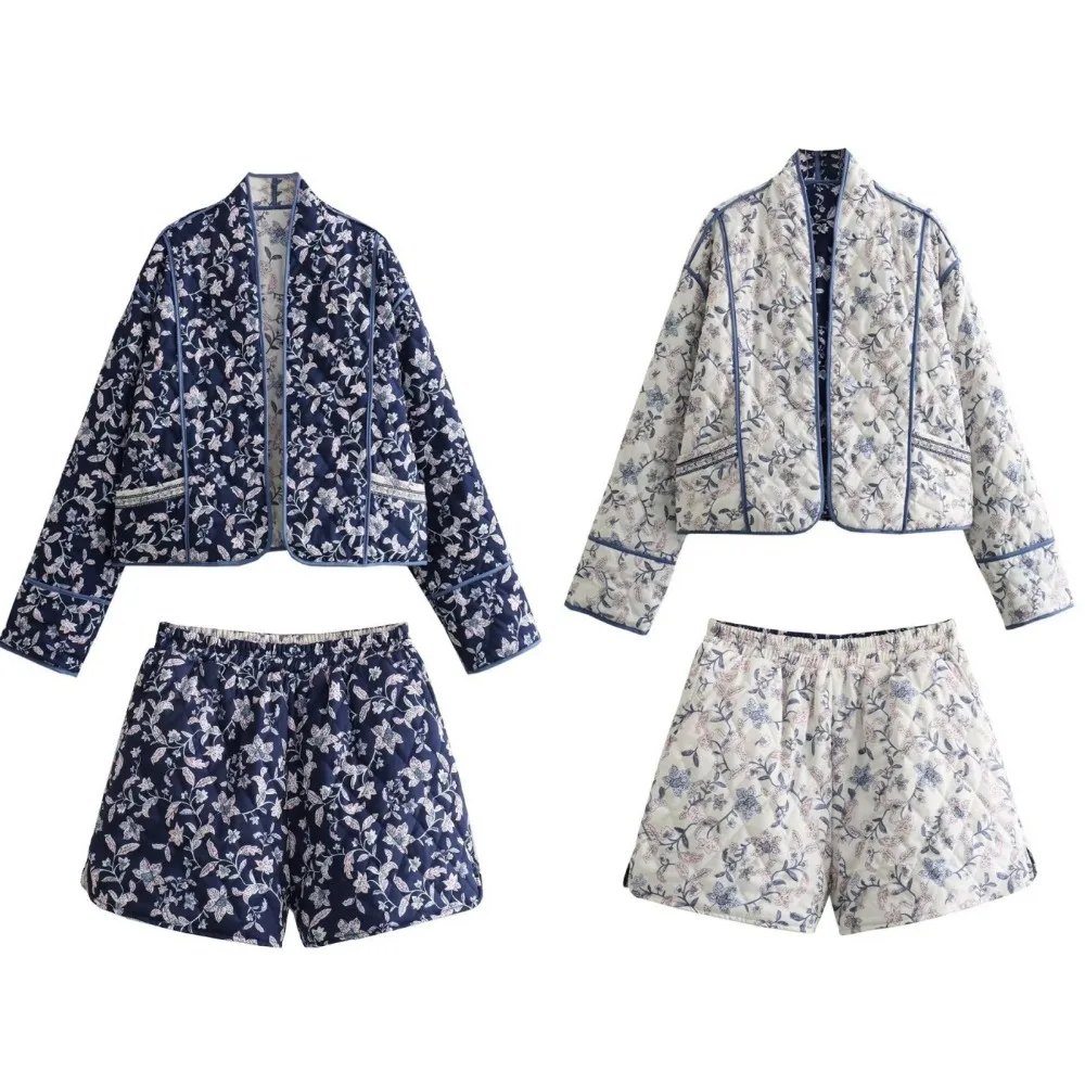 女性のためのリバーシブルパッド入りジャケット,花柄,ルーズ,ショートトップ,アウター,新品,冬