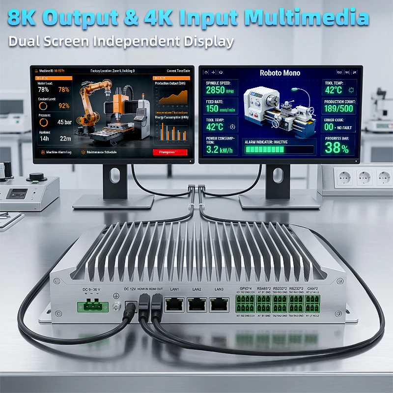 RK3588J Industrial Edge AI Box Low Cost High Performance 58 TOPS NPU Alternative To Jetson Orin For AI Inference Edge AI Gateway
