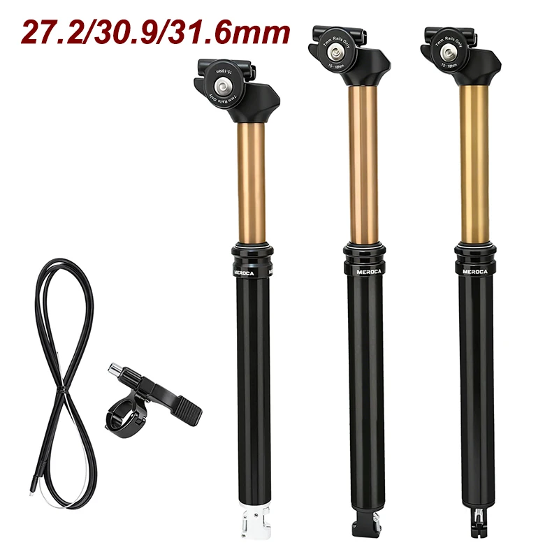 

Internal Routing Aluminum Alloy Adjustable Mountain MTB Bicycle Seat Post Remote Control Bike Dropper Seatpost 27.2/30.9/31.6mm