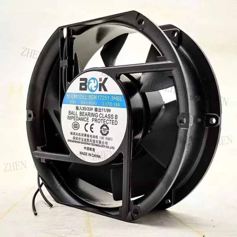 

Y 1 Pc. FOR BDK17251-3HBL 380V 0.17A/0.19A 17CM Large Airflow Cooling Fan