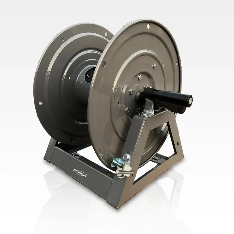 Heavy Pressure Washer Hose Reel 50ft Manual Crank 4000PSI Wall Floor Truck Mounted Swivel Arm Power Washer Hose Reel