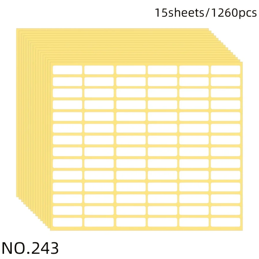 1260pcs, Matte White Label Stickers,Small Blank Label with Removable Adhesive Price Tags for Jars, Boxes,School Offices,Kitchen