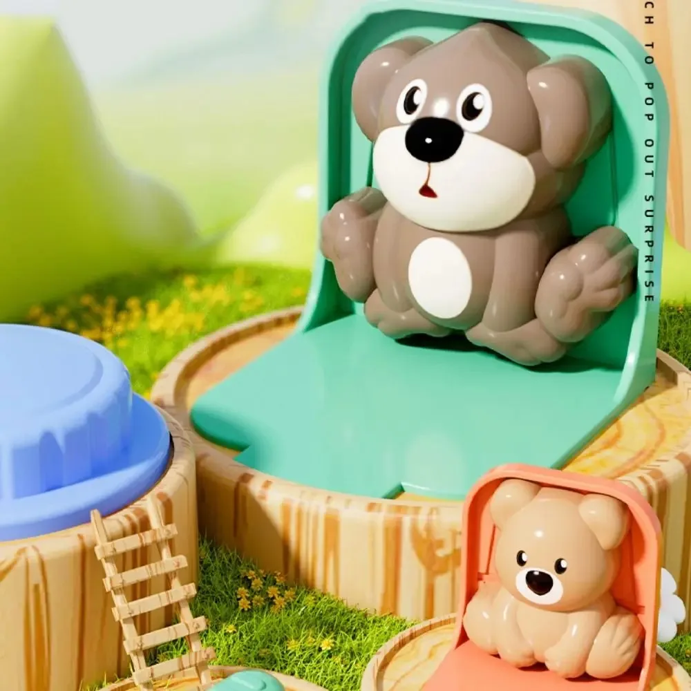 Montessori peekaboo interruptor caixa botão dos desenhos animados animais brinquedo sensorial colorido abs interativo caixa de brinquedos animais crianças presentes