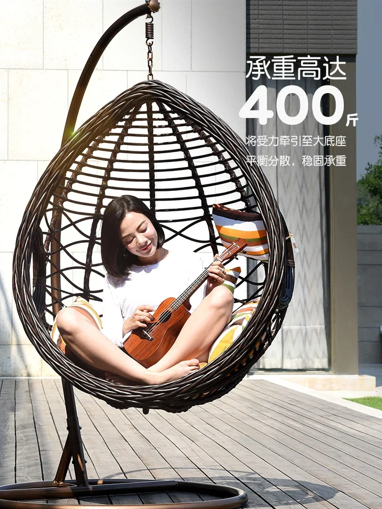 Chair for Leisure Hanging Basket Wicker Single Rocking Household Lazy Hammock Indoor Balcony Garden Small Cradle Chair Patio