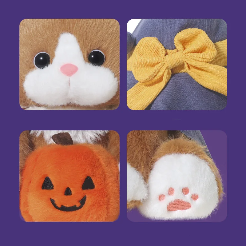 

**New Halloween Wizard pumpkin Cat with Cute Cartoon cat and Soft Doll are the Best Gifts for Girls and Children Room Decoration