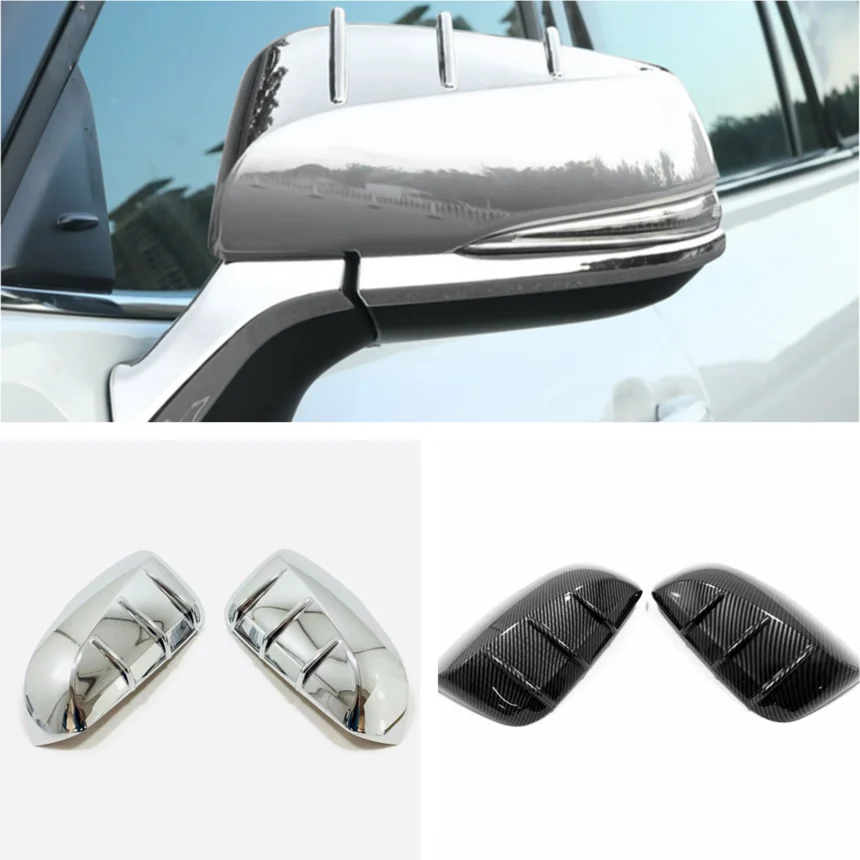 

For Toyota Highlander Kluger XU70 2020 2021 2022 Accessories ABS Carbon Car Side Rearview Mirror Decorate Cover Shell Trim Case