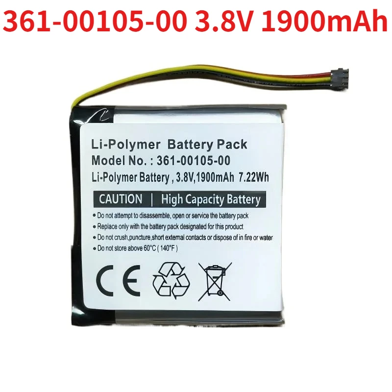 Brand New 361-00105-00 3.8V 1900mAh Capacity Watch Battery for Garmin Edge 1030 GPS Rechargeable Li-Polymer Battery Pack