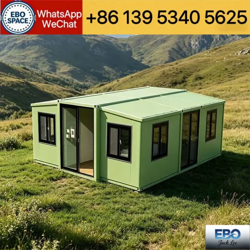   Affordable Expand Fold Prefab Container Building Anti Rust Metal Frame Multi Window Design Road Engineering Staff Temporary Re