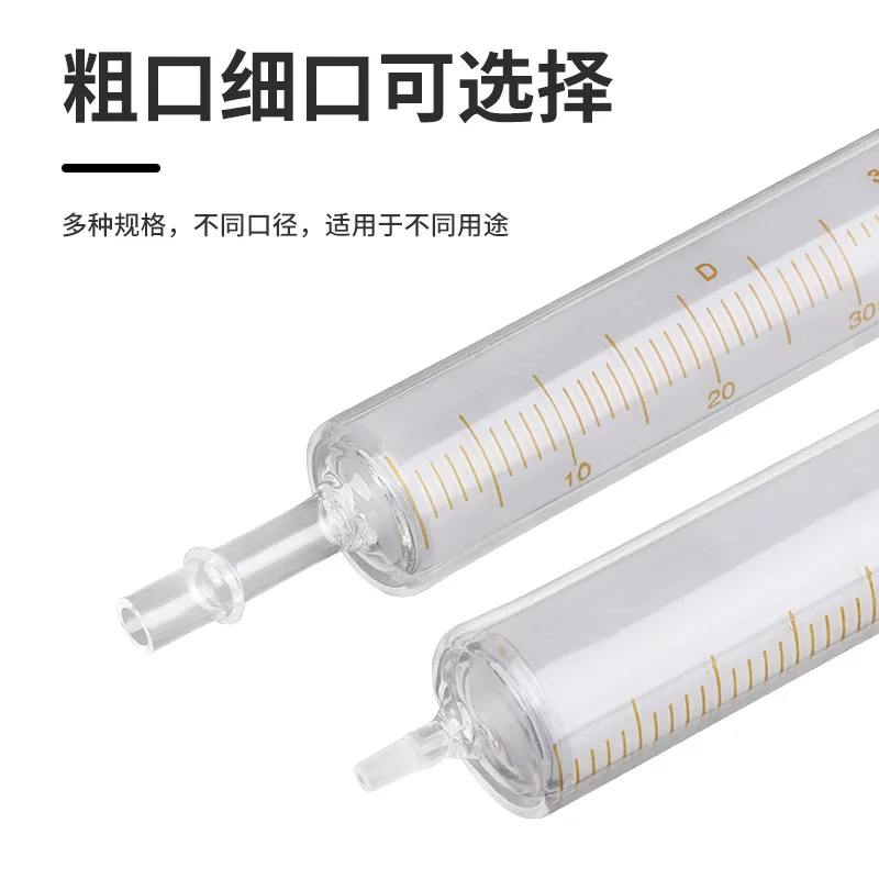 Glass syringe, glass injector, laboratory dispenser, industrial dispenser and ink glycerin liquid dispenser