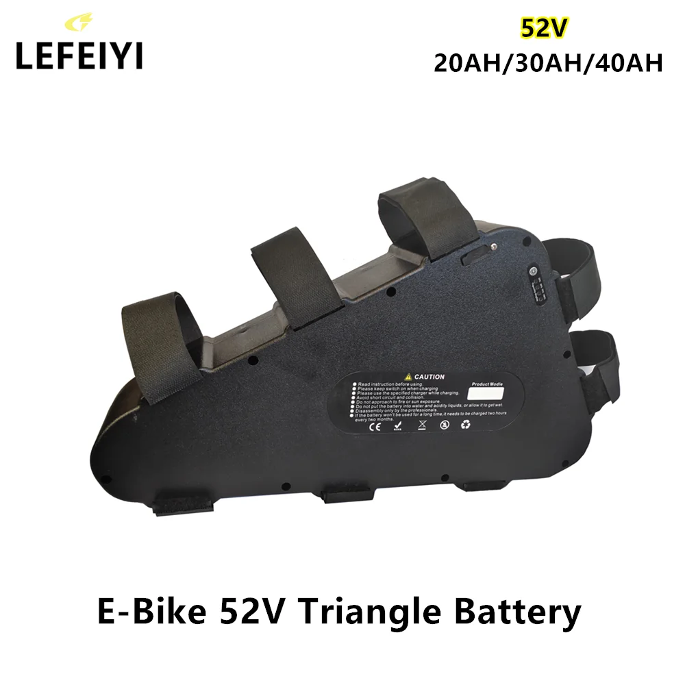 

52V 18650 Battery Pack E-bike Triangle Battery 20AH 30AH 40AH Huge Capacity 2000W For Bafang Electric Bicycle