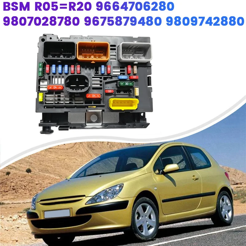 

Compact New Engine Fuse Box BSM R05=R20 9675879480 9809742880 6500ET For 307 308 408 Citroen C4 Bonnet Servo Box Assy