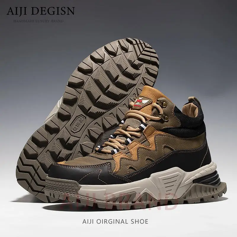 

Male Outdoor Sneakers Winter Warm Wool Cotton Shoes Men's Snow Boots Fur Thick Plush Casual Thick Sole Sport High Top Boots